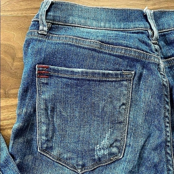 Womens BDG Jeans Sz 27 Twig Ankle High Rise Stretch Denim Pants Blue Distressed - Picture 3 of 5